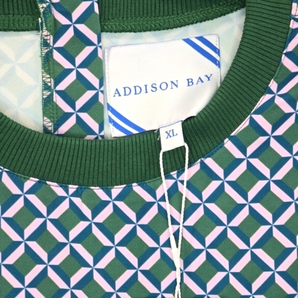 Addison Bay Womens Crew Neck Long Sleeve Back Zipper Closure Mini Dress Size XL. - Picture 7 of 14